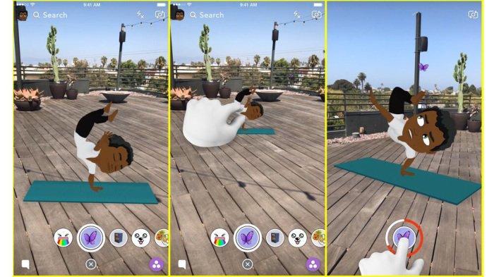 Nouveauté Snapchat : Votre Bitmoji animé en 3D